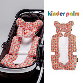 [Kinder Palm] 39% OFF _ L-line Baby Stroller Liner Seat Pad, Cushion Pad, Naturally Breathable, Year Round Comfort, Universal Fit, 3D Air-mesh _ Made in KOREA